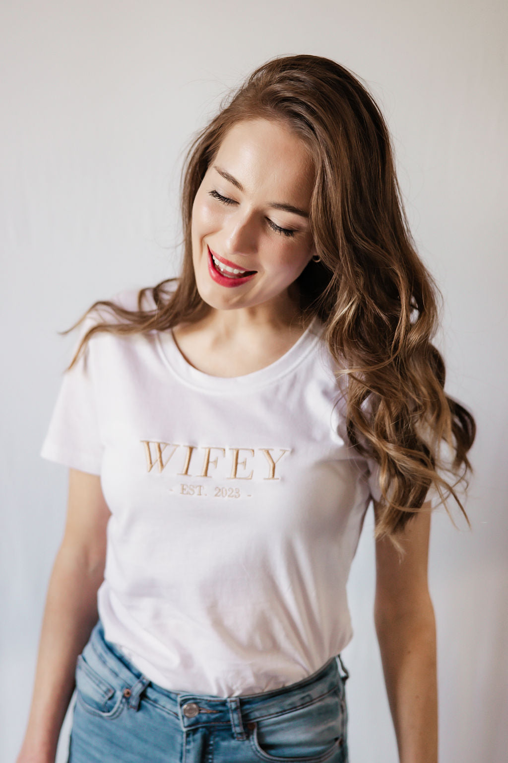 Wifey Embroidered T-Shirt