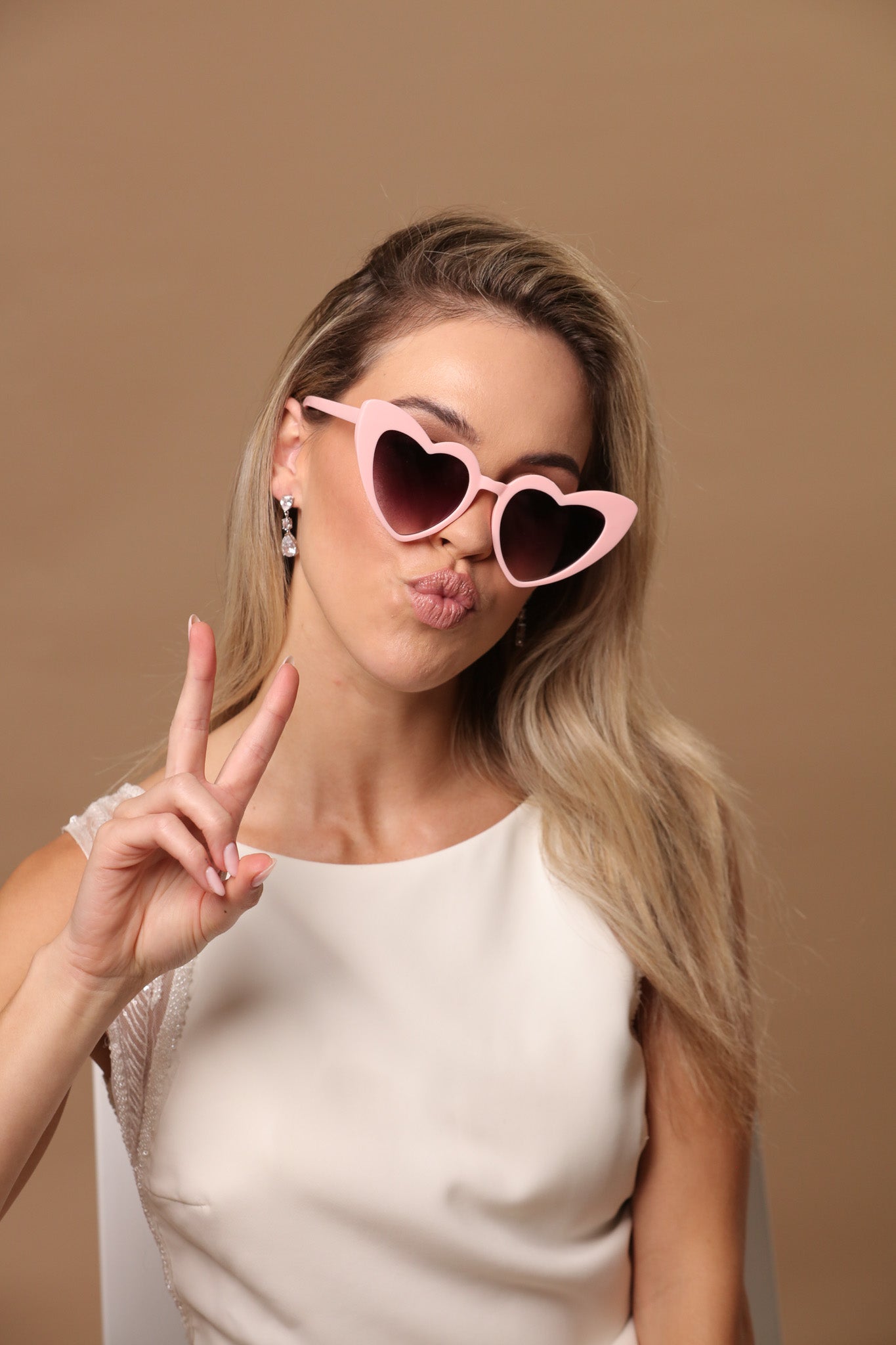 Pink Heart Sunglasses