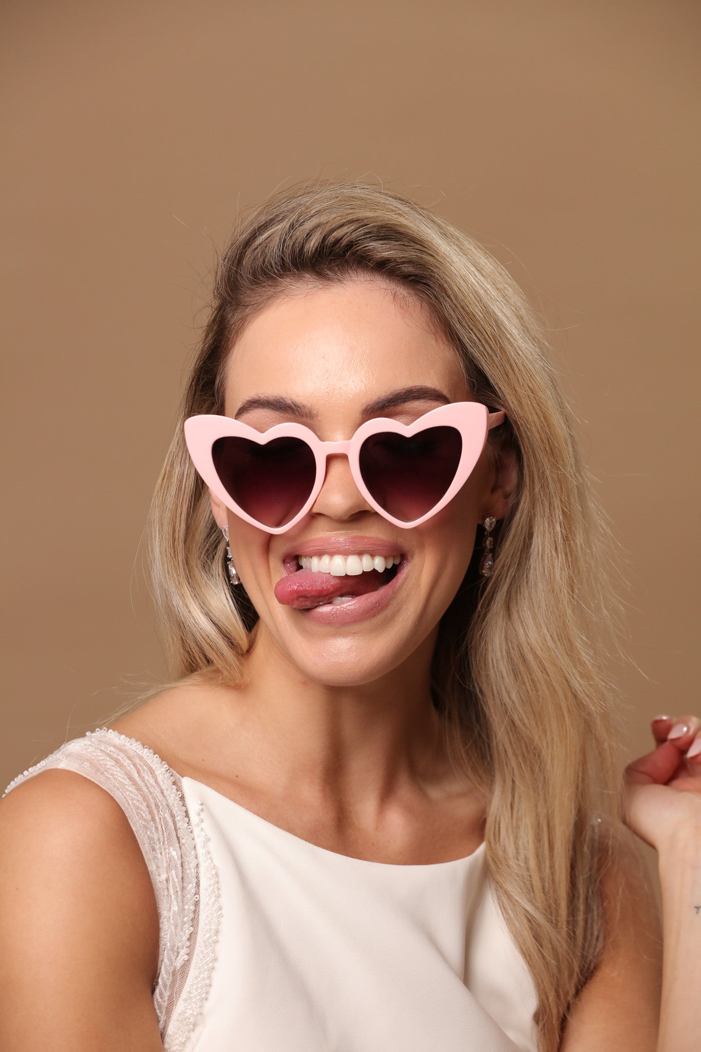 Pink Heart Sunglasses