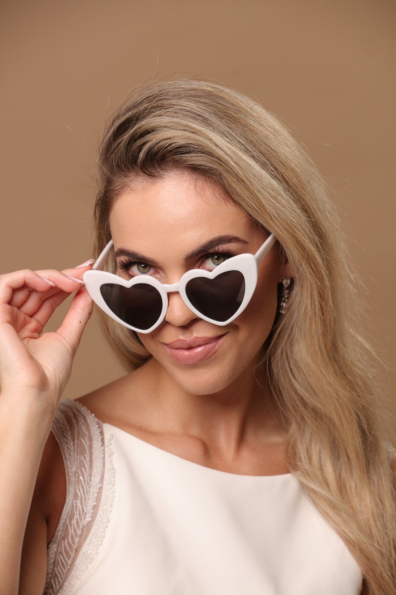 White Heart Sunglasses