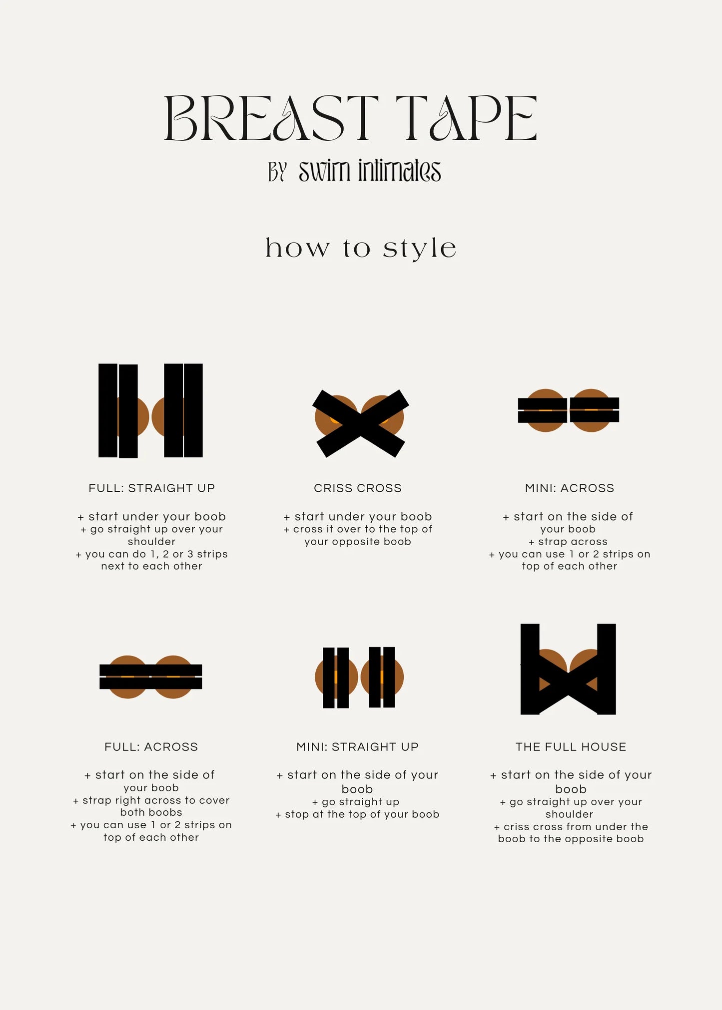 Swim Intimates Breast Tape Brown