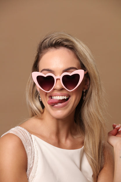 Pink Heart Sunglasses