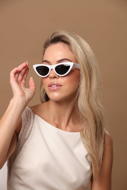 White Cat Eye Sunglasses
