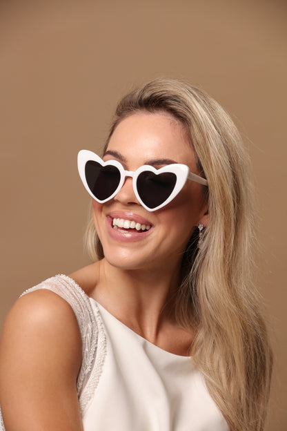 White Heart Sunglasses
