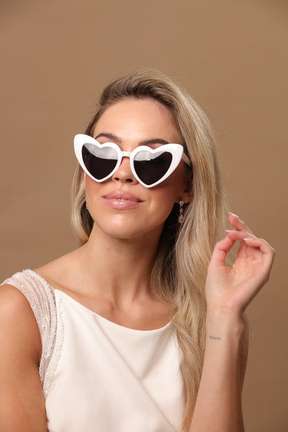 White Heart Sunglasses