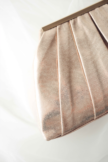 Metallic Rose Gold Clutch