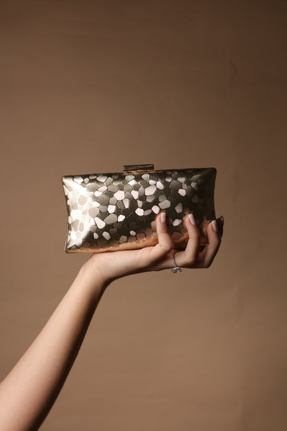 Mini Metallic Gold Clutch